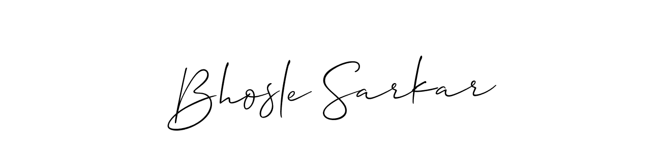 You should practise on your own different ways (Allison_Script) to write your name (Bhosle Sarkar) in signature. don't let someone else do it for you. Bhosle Sarkar signature style 2 images and pictures png