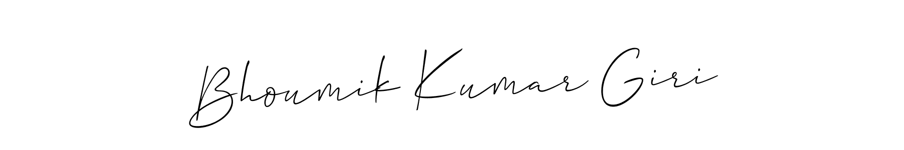Allison_Script is a professional signature style that is perfect for those who want to add a touch of class to their signature. It is also a great choice for those who want to make their signature more unique. Get Bhoumik Kumar Giri name to fancy signature for free. Bhoumik Kumar Giri signature style 2 images and pictures png