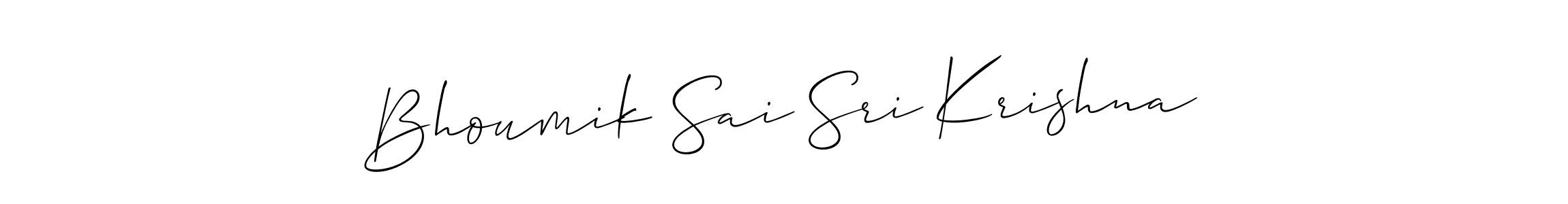 You should practise on your own different ways (Allison_Script) to write your name (Bhoumik Sai Sri Krishna) in signature. don't let someone else do it for you. Bhoumik Sai Sri Krishna signature style 2 images and pictures png