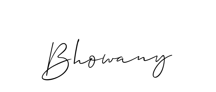 The best way (Allison_Script) to make a short signature is to pick only two or three words in your name. The name Bhowany include a total of six letters. For converting this name. Bhowany signature style 2 images and pictures png