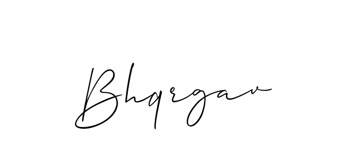 How to make Bhqrgav signature? Allison_Script is a professional autograph style. Create handwritten signature for Bhqrgav name. Bhqrgav signature style 2 images and pictures png