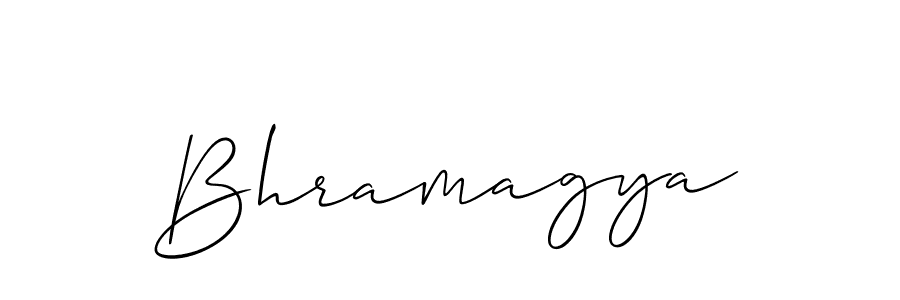 Design your own signature with our free online signature maker. With this signature software, you can create a handwritten (Allison_Script) signature for name Bhramagya. Bhramagya signature style 2 images and pictures png