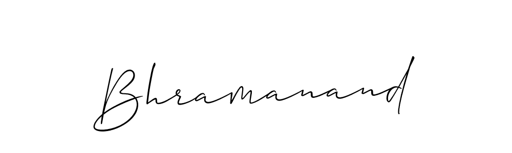 Use a signature maker to create a handwritten signature online. With this signature software, you can design (Allison_Script) your own signature for name Bhramanand. Bhramanand signature style 2 images and pictures png