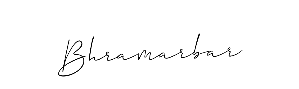 Use a signature maker to create a handwritten signature online. With this signature software, you can design (Allison_Script) your own signature for name Bhramarbar. Bhramarbar signature style 2 images and pictures png