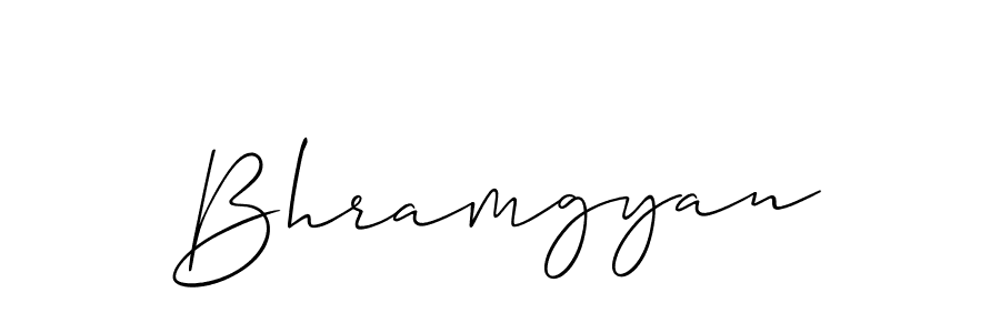 How to make Bhramgyan signature? Allison_Script is a professional autograph style. Create handwritten signature for Bhramgyan name. Bhramgyan signature style 2 images and pictures png