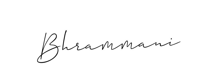 Use a signature maker to create a handwritten signature online. With this signature software, you can design (Allison_Script) your own signature for name Bhrammani. Bhrammani signature style 2 images and pictures png