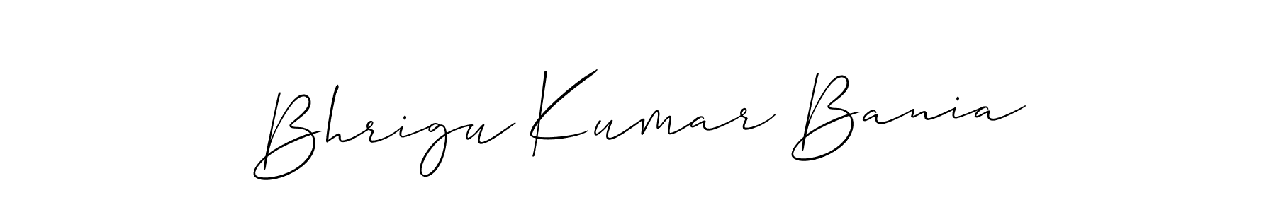 This is the best signature style for the Bhrigu Kumar Bania name. Also you like these signature font (Allison_Script). Mix name signature. Bhrigu Kumar Bania signature style 2 images and pictures png