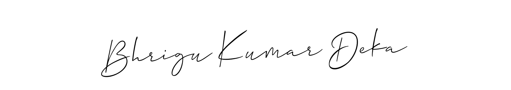 Design your own signature with our free online signature maker. With this signature software, you can create a handwritten (Allison_Script) signature for name Bhrigu Kumar Deka. Bhrigu Kumar Deka signature style 2 images and pictures png