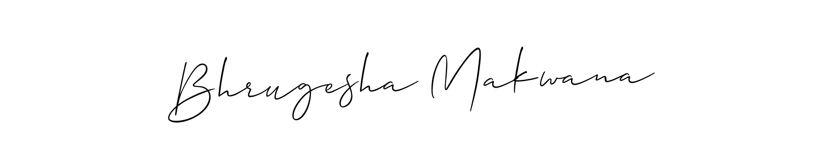 Make a beautiful signature design for name Bhrugesha Makwana. With this signature (Allison_Script) style, you can create a handwritten signature for free. Bhrugesha Makwana signature style 2 images and pictures png