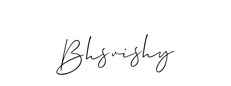 How to make Bhsvishy signature? Allison_Script is a professional autograph style. Create handwritten signature for Bhsvishy name. Bhsvishy signature style 2 images and pictures png