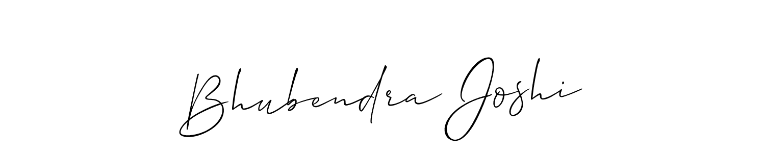 Also we have Bhubendra Joshi name is the best signature style. Create professional handwritten signature collection using Allison_Script autograph style. Bhubendra Joshi signature style 2 images and pictures png