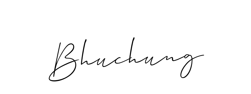 Bhuchung stylish signature style. Best Handwritten Sign (Allison_Script) for my name. Handwritten Signature Collection Ideas for my name Bhuchung. Bhuchung signature style 2 images and pictures png