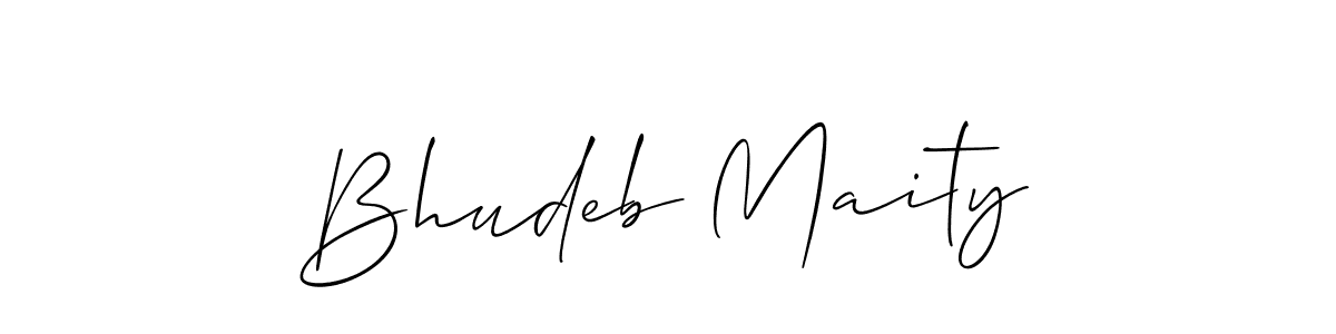 How to make Bhudeb Maity name signature. Use Allison_Script style for creating short signs online. This is the latest handwritten sign. Bhudeb Maity signature style 2 images and pictures png