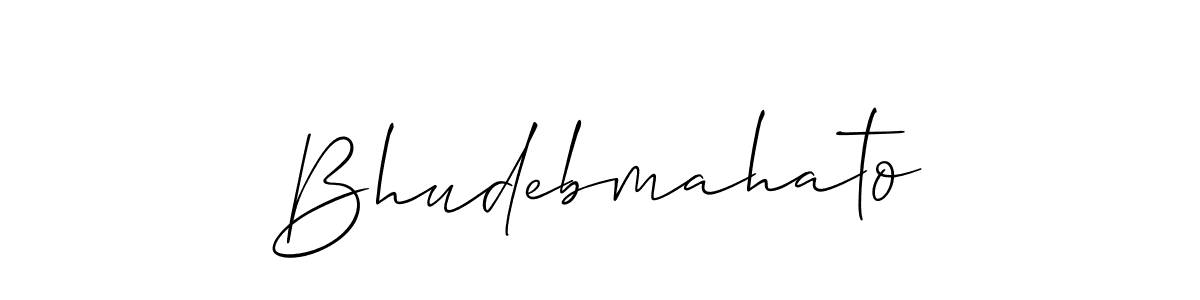 Make a beautiful signature design for name Bhudebmahato. With this signature (Allison_Script) style, you can create a handwritten signature for free. Bhudebmahato signature style 2 images and pictures png