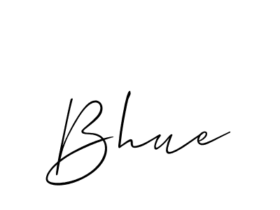 Make a beautiful signature design for name Bhue. With this signature (Allison_Script) style, you can create a handwritten signature for free. Bhue signature style 2 images and pictures png