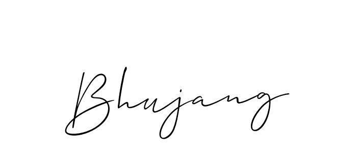 if you are searching for the best signature style for your name Bhujang. so please give up your signature search. here we have designed multiple signature styles  using Allison_Script. Bhujang signature style 2 images and pictures png