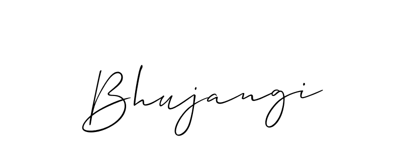 How to make Bhujangi signature? Allison_Script is a professional autograph style. Create handwritten signature for Bhujangi name. Bhujangi signature style 2 images and pictures png