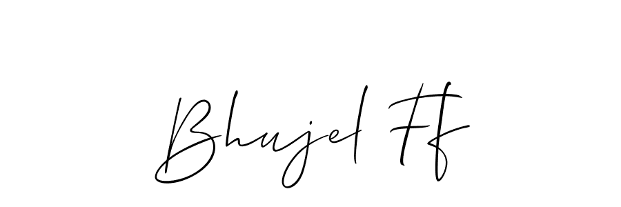 Similarly Allison_Script is the best handwritten signature design. Signature creator online .You can use it as an online autograph creator for name Bhujel Ff. Bhujel Ff signature style 2 images and pictures png