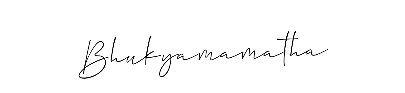 Design your own signature with our free online signature maker. With this signature software, you can create a handwritten (Allison_Script) signature for name Bhukyamamatha. Bhukyamamatha signature style 2 images and pictures png