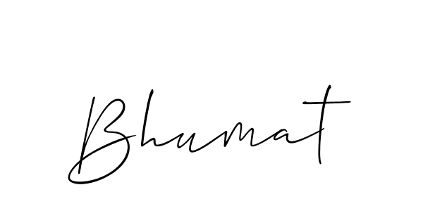 How to make Bhumat signature? Allison_Script is a professional autograph style. Create handwritten signature for Bhumat name. Bhumat signature style 2 images and pictures png