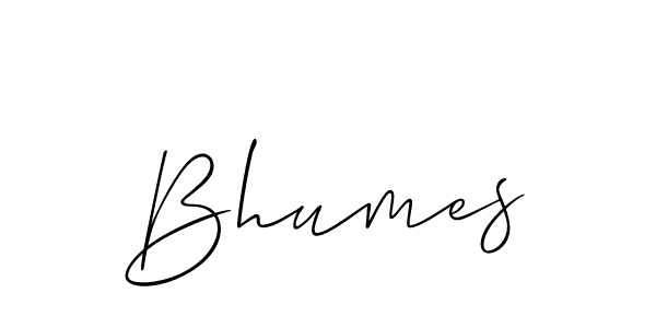 The best way (Allison_Script) to make a short signature is to pick only two or three words in your name. The name Bhumes include a total of six letters. For converting this name. Bhumes signature style 2 images and pictures png