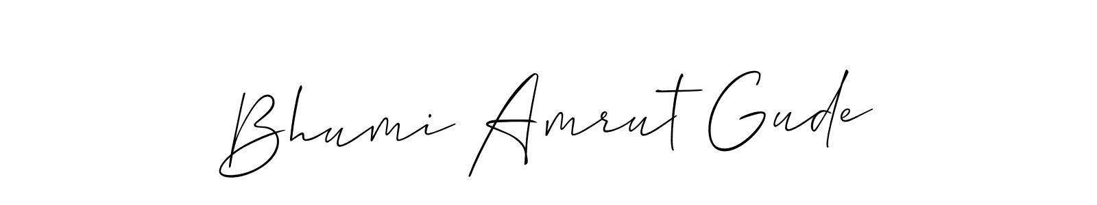 Bhumi Amrut Gude stylish signature style. Best Handwritten Sign (Allison_Script) for my name. Handwritten Signature Collection Ideas for my name Bhumi Amrut Gude. Bhumi Amrut Gude signature style 2 images and pictures png