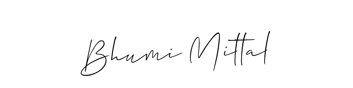 Also we have Bhumi Mittal name is the best signature style. Create professional handwritten signature collection using Allison_Script autograph style. Bhumi Mittal signature style 2 images and pictures png