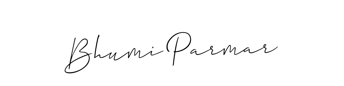 Bhumi Parmar stylish signature style. Best Handwritten Sign (Allison_Script) for my name. Handwritten Signature Collection Ideas for my name Bhumi Parmar. Bhumi Parmar signature style 2 images and pictures png