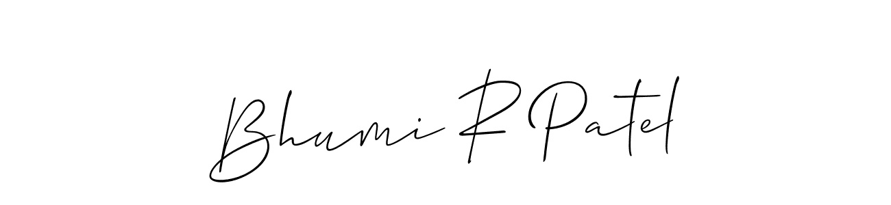 Similarly Allison_Script is the best handwritten signature design. Signature creator online .You can use it as an online autograph creator for name Bhumi R Patel. Bhumi R Patel signature style 2 images and pictures png