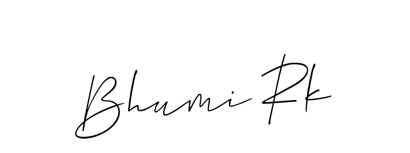 The best way (Allison_Script) to make a short signature is to pick only two or three words in your name. The name Bhumi Rk include a total of six letters. For converting this name. Bhumi Rk signature style 2 images and pictures png