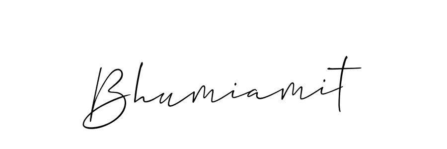 Use a signature maker to create a handwritten signature online. With this signature software, you can design (Allison_Script) your own signature for name Bhumiamit. Bhumiamit signature style 2 images and pictures png