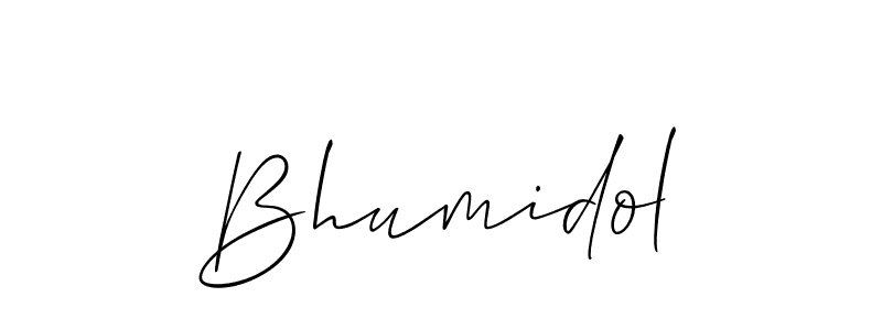 How to Draw Bhumidol signature style? Allison_Script is a latest design signature styles for name Bhumidol. Bhumidol signature style 2 images and pictures png