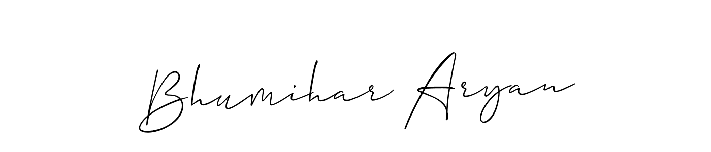 Also You can easily find your signature by using the search form. We will create Bhumihar Aryan name handwritten signature images for you free of cost using Allison_Script sign style. Bhumihar Aryan signature style 2 images and pictures png