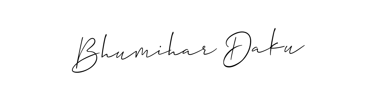 Make a beautiful signature design for name Bhumihar Daku. With this signature (Allison_Script) style, you can create a handwritten signature for free. Bhumihar Daku signature style 2 images and pictures png