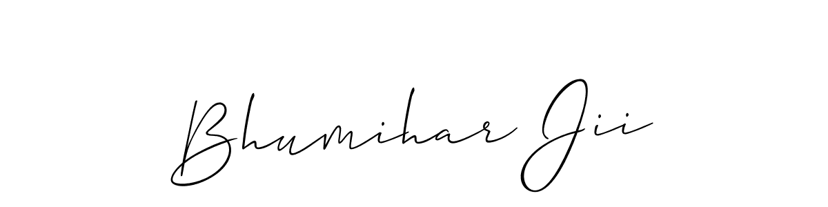 How to make Bhumihar Jii signature? Allison_Script is a professional autograph style. Create handwritten signature for Bhumihar Jii name. Bhumihar Jii signature style 2 images and pictures png