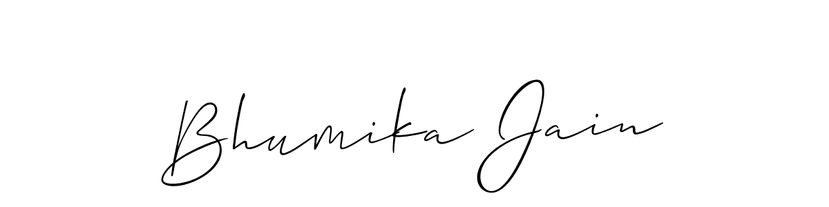 Similarly Allison_Script is the best handwritten signature design. Signature creator online .You can use it as an online autograph creator for name Bhumika Jain. Bhumika Jain signature style 2 images and pictures png