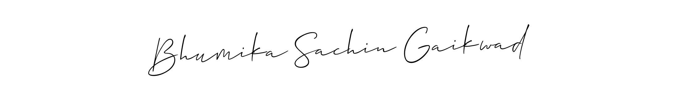 How to make Bhumika Sachin Gaikwad signature? Allison_Script is a professional autograph style. Create handwritten signature for Bhumika Sachin Gaikwad name. Bhumika Sachin Gaikwad signature style 2 images and pictures png