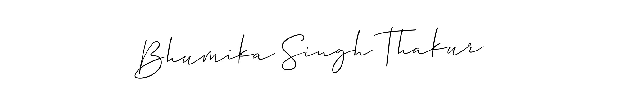 Make a beautiful signature design for name Bhumika Singh Thakur. With this signature (Allison_Script) style, you can create a handwritten signature for free. Bhumika Singh Thakur signature style 2 images and pictures png