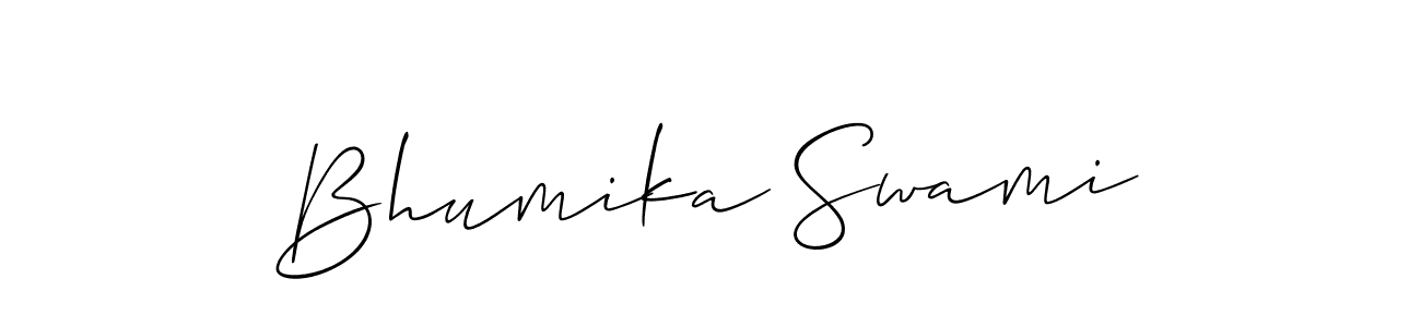 Similarly Allison_Script is the best handwritten signature design. Signature creator online .You can use it as an online autograph creator for name Bhumika Swami. Bhumika Swami signature style 2 images and pictures png