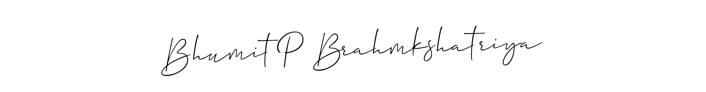 Also we have Bhumit P Brahmkshatriya name is the best signature style. Create professional handwritten signature collection using Allison_Script autograph style. Bhumit P Brahmkshatriya signature style 2 images and pictures png