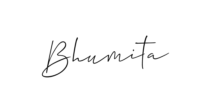 Also we have Bhumita name is the best signature style. Create professional handwritten signature collection using Allison_Script autograph style. Bhumita signature style 2 images and pictures png