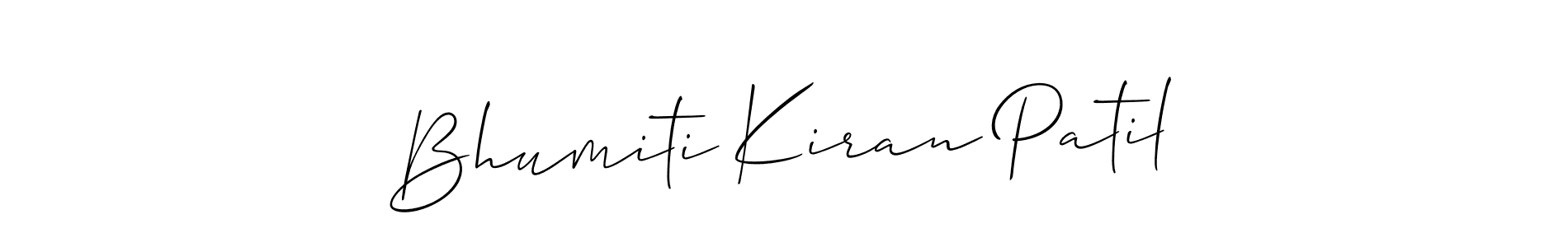 if you are searching for the best signature style for your name Bhumiti Kiran Patil. so please give up your signature search. here we have designed multiple signature styles  using Allison_Script. Bhumiti Kiran Patil signature style 2 images and pictures png