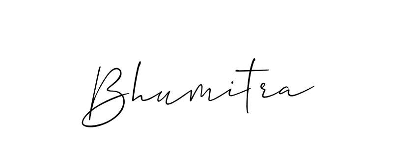 Use a signature maker to create a handwritten signature online. With this signature software, you can design (Allison_Script) your own signature for name Bhumitra. Bhumitra signature style 2 images and pictures png