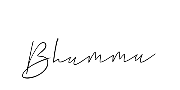 Create a beautiful signature design for name Bhummu. With this signature (Allison_Script) fonts, you can make a handwritten signature for free. Bhummu signature style 2 images and pictures png