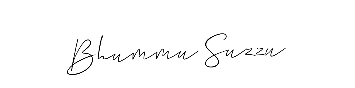 Make a beautiful signature design for name Bhummu Suzzu. With this signature (Allison_Script) style, you can create a handwritten signature for free. Bhummu Suzzu signature style 2 images and pictures png