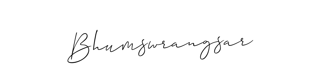 Make a short Bhumswrangsar signature style. Manage your documents anywhere anytime using Allison_Script. Create and add eSignatures, submit forms, share and send files easily. Bhumswrangsar signature style 2 images and pictures png