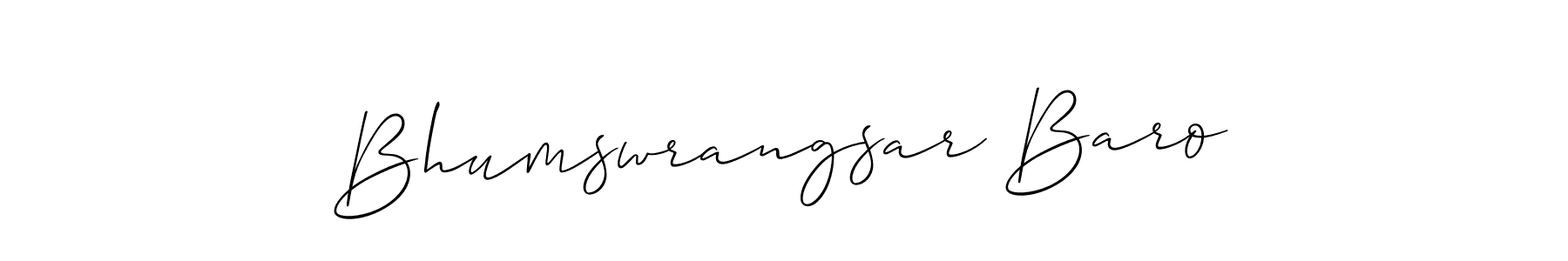 Similarly Allison_Script is the best handwritten signature design. Signature creator online .You can use it as an online autograph creator for name Bhumswrangsar Baro. Bhumswrangsar Baro signature style 2 images and pictures png