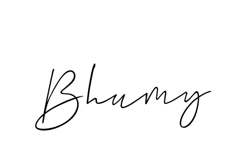 How to make Bhumy name signature. Use Allison_Script style for creating short signs online. This is the latest handwritten sign. Bhumy signature style 2 images and pictures png