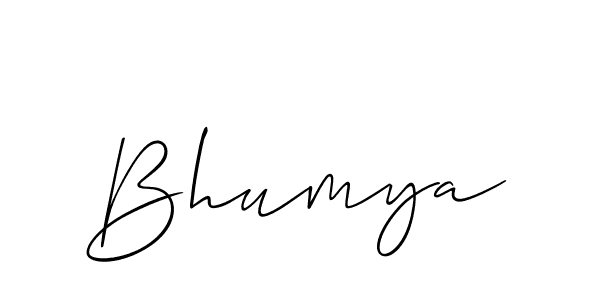 It looks lik you need a new signature style for name Bhumya. Design unique handwritten (Allison_Script) signature with our free signature maker in just a few clicks. Bhumya signature style 2 images and pictures png