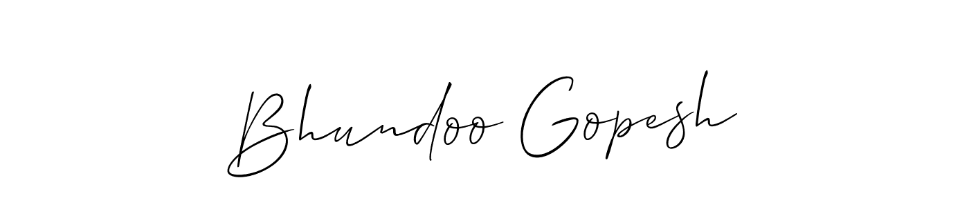 Make a short Bhundoo Gopesh signature style. Manage your documents anywhere anytime using Allison_Script. Create and add eSignatures, submit forms, share and send files easily. Bhundoo Gopesh signature style 2 images and pictures png
